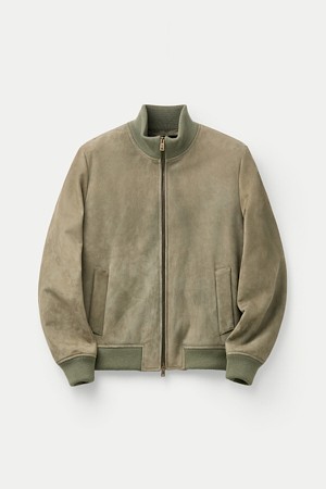 SALVATORE SANTORO ZIP-UP SUEDE LEATHER BOMBER					