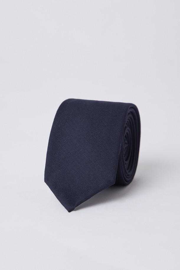 [24/7 series] WOOLEN SLIM TIE (D.NAVY)_NAVY_0