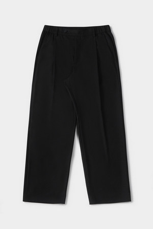 [24/7 series] RELAXED WIDE BANDING PANTS (247)_BLACK_0