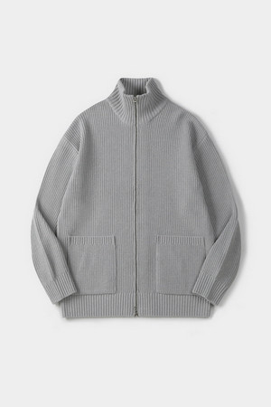 [24/7 series] WOOL ZIPUP CARDIGAN (247)_GREY_0