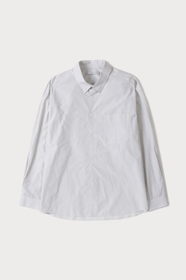 [24/7 series] COMFORT STRIPED BUTTON-UP SHIRT (247)_IVORY_0