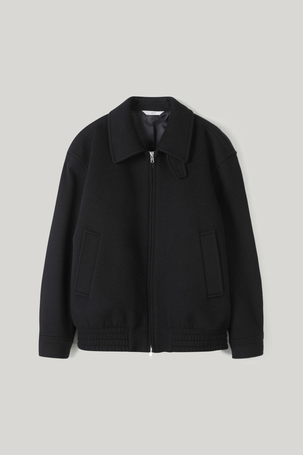 CASHMERE BLENDED BLOUSON JACKET (247)_BLACK_0