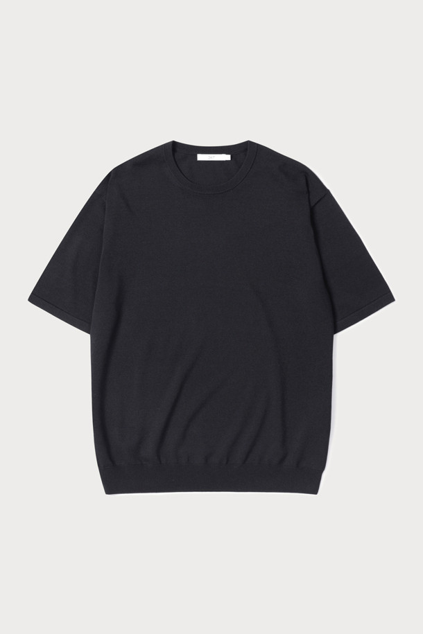 [24/7 series] RELAXED CREWNECK KNIT (247)_BLACK_0