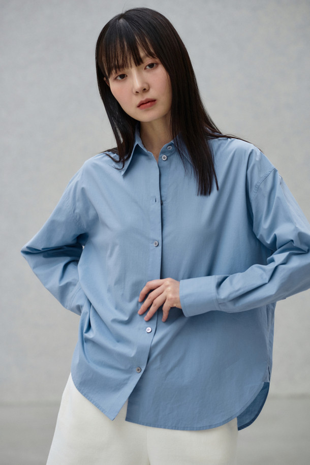 24/7 series - 셔츠 - ESSENTIAL COTTON SHIRTS - SEASIDE BLUE (247)