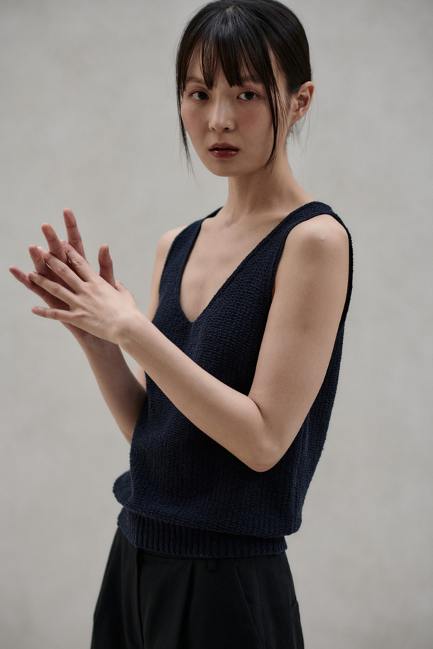 24/7 series - 스웨터 - FINE COTTON KNIT VEST (247)