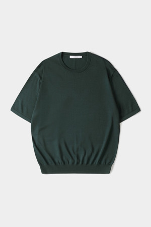 [24/7 series] RELAXED CREWNECK KNIT (247)_GREEN_0