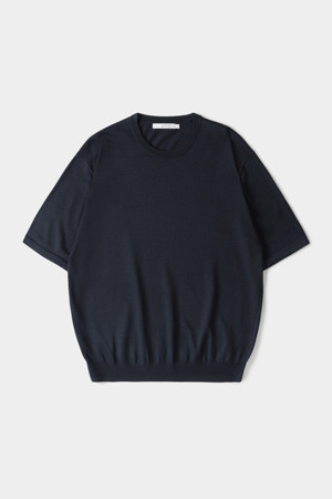 [24/7 series] RELAXED CREWNECK KNIT (247)_NAVY_0