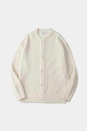 [24/7 series] WOOL JUMPER CARDIGAN (247)_IVORY_0