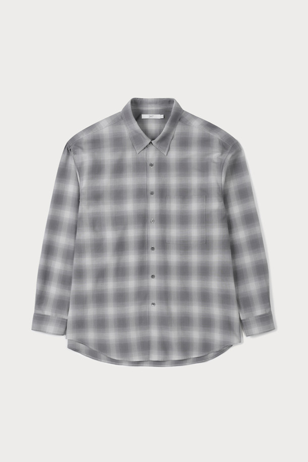 [24/7 series] OMBRE CHECK SHIRTS (247)_GREY_0