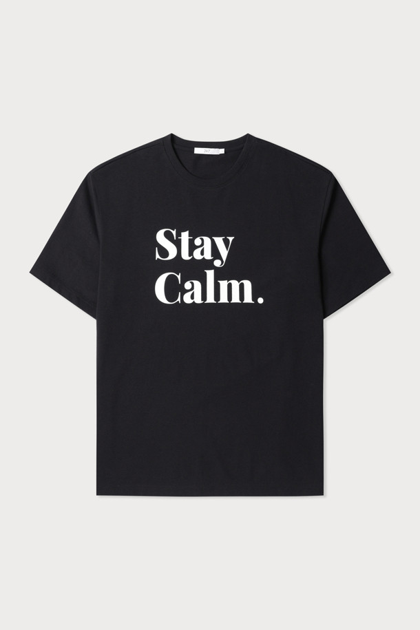 [24/7 series] STAY CALM GRAPHIC T-SHIRTS (247)_BLACK_0