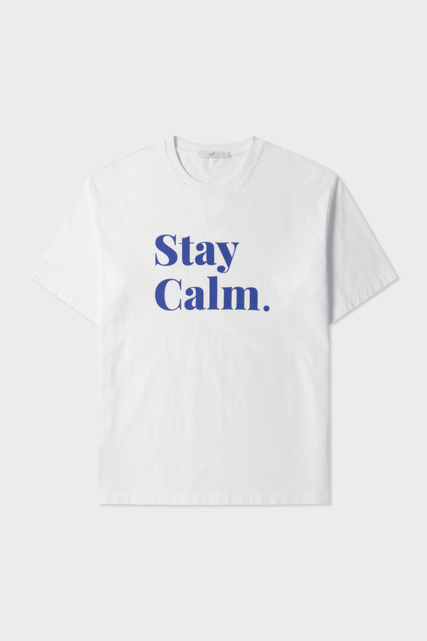 [24/7 series] STAY CALM GRAPHIC T-SHIRTS (247)_WHITE_0