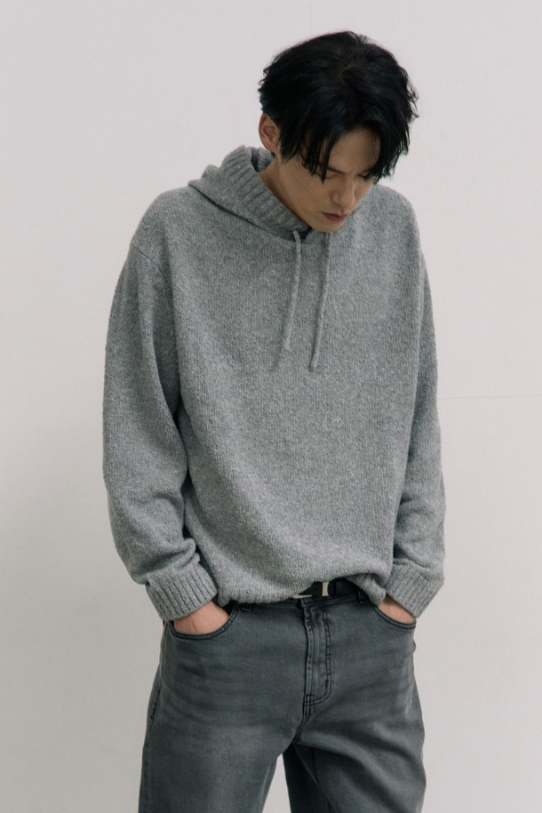 24/7 series - 스웨터 - PLATED BOUCLE HOOD KNIT (247)