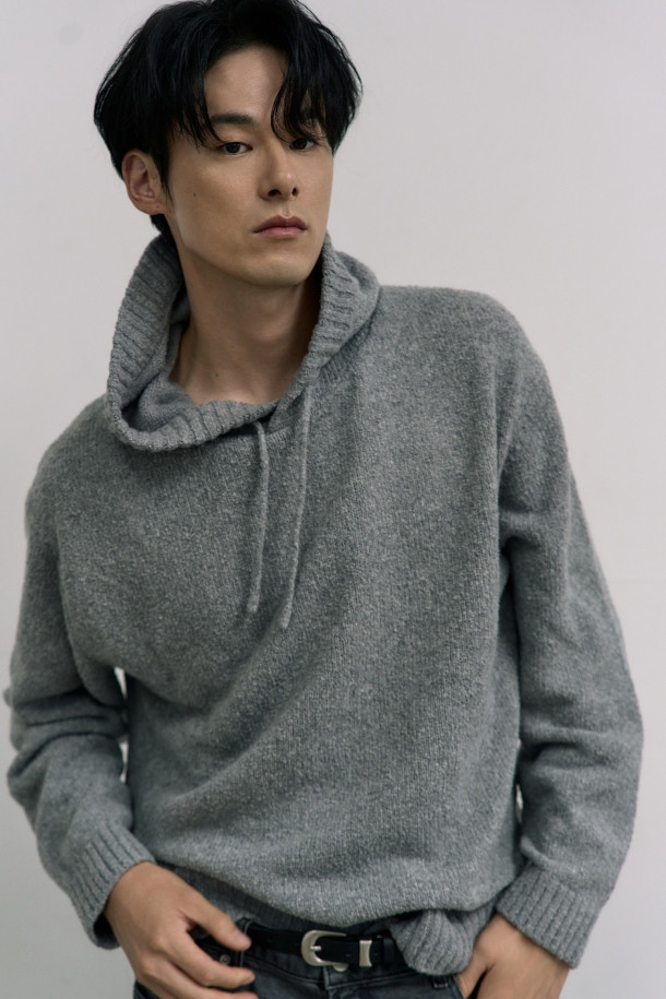 24/7 series - 스웨터 - PLATED BOUCLE HOOD KNIT (247)