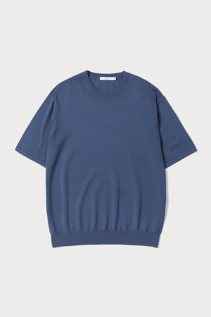 [24/7 series] RELAXED CREWNECK KNIT (247)_BLUE_0