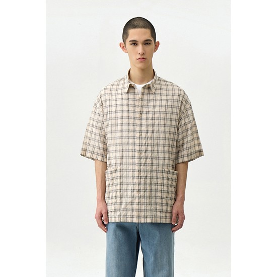 WASHED CHECK PATTERN SHIRTS (247)