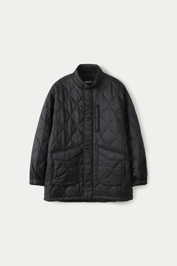 QUILTED THINSULATE CAR COAT (247)_BLACK_0