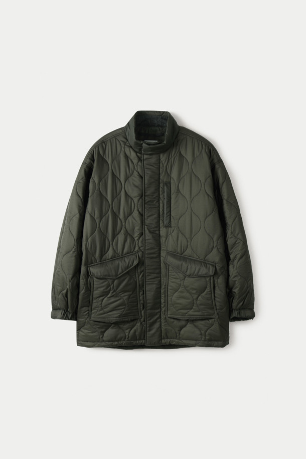 QUILTED THINSULATE CAR COAT (247)_KHAKI_0