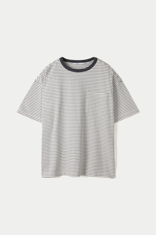 24/7 series - 반팔티셔츠 - USA COTTON 20's STRIPE TEE