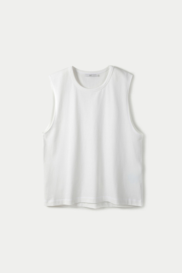 MODULATION SEAM SLEEVELESS (247)_WHITE_0