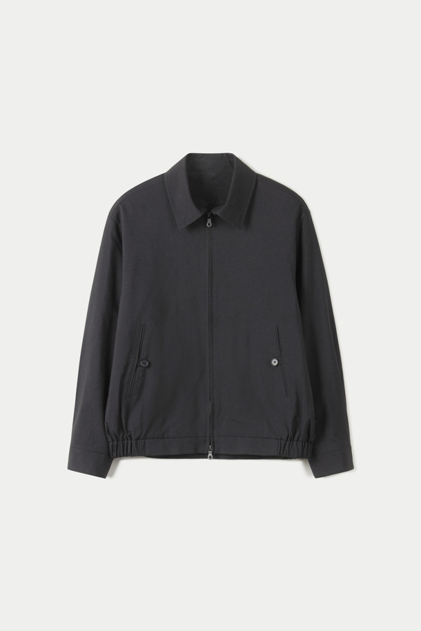 SWING TOP WOOL TAILORED BLOUSON (247)_BLACK_0