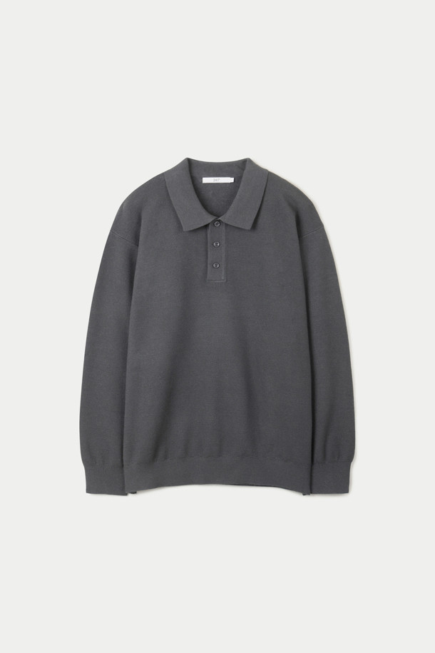 POLO COLLAR SWEATER (247)_GREY_0