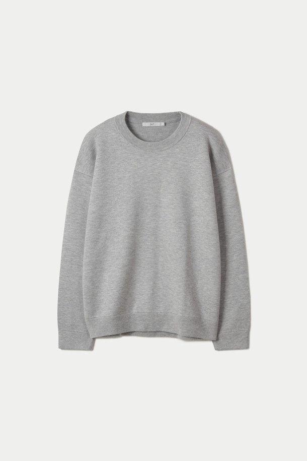 DOUBLENESS HIGH DENSITY CREW KNIT_GREY_0