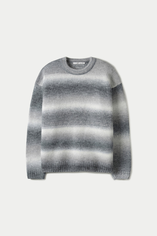GRADATION CREW KNIT (247)_BLACK_0
