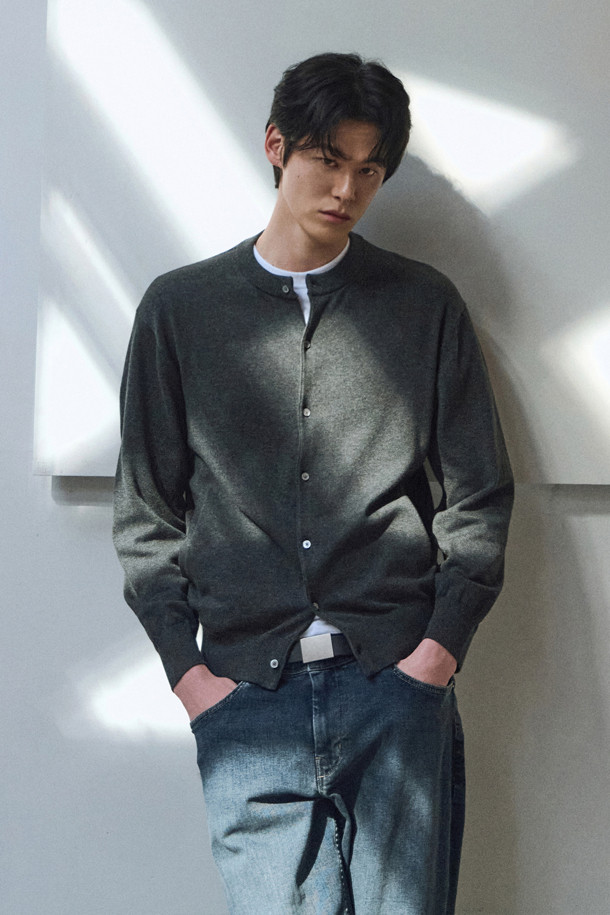 24/7 series - 가디건 - HIGHGAUGE ROUND NECK CARDIGAN (247)