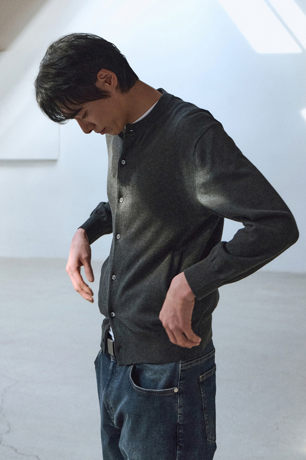 24/7 series - 가디건 - HIGHGAUGE ROUND NECK CARDIGAN (247)