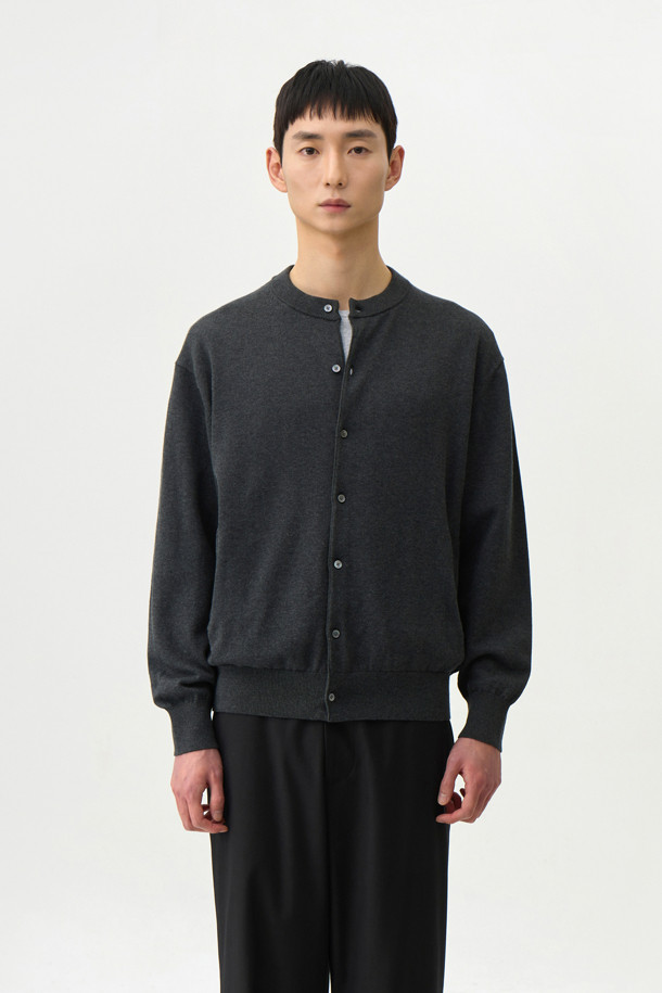 24/7 series - 가디건 - HIGHGAUGE ROUND NECK CARDIGAN (247)