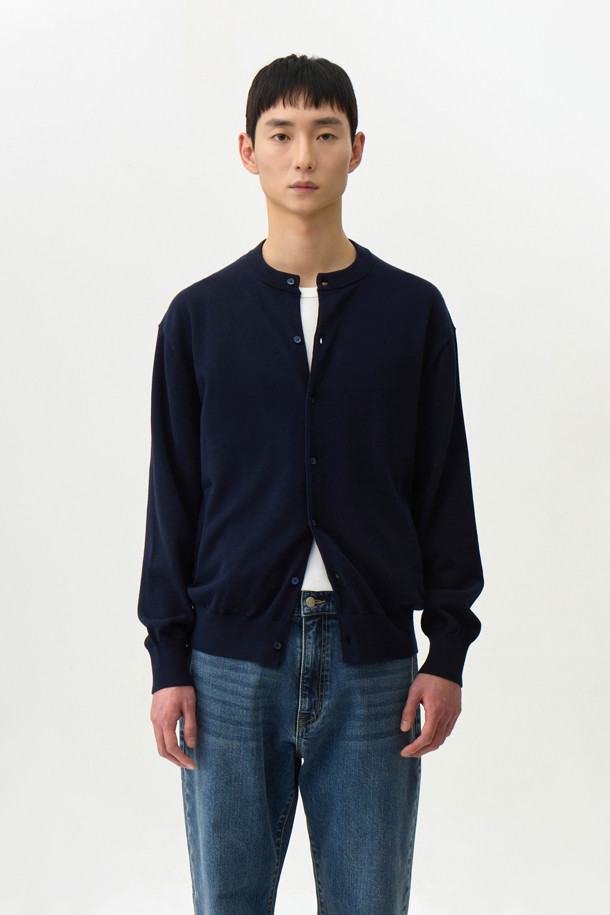 24/7 series - 가디건 - HIGHGAUGE ROUND NECK CARDIGAN (247)