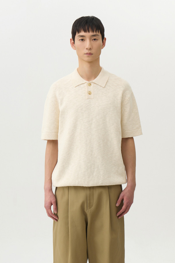 24/7 series - 스웨터 - CROCHE COTTON COLLAR KNIT (247)