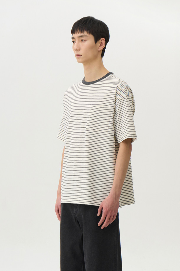 24/7 series - 반팔티셔츠 - USA COTTON 20's STRIPE TEE