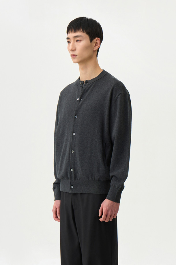 24/7 series - 가디건 - HIGHGAUGE ROUND NECK CARDIGAN (247)