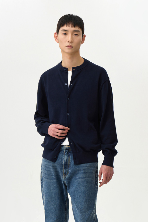 24/7 series - 가디건 - HIGHGAUGE ROUND NECK CARDIGAN (247)