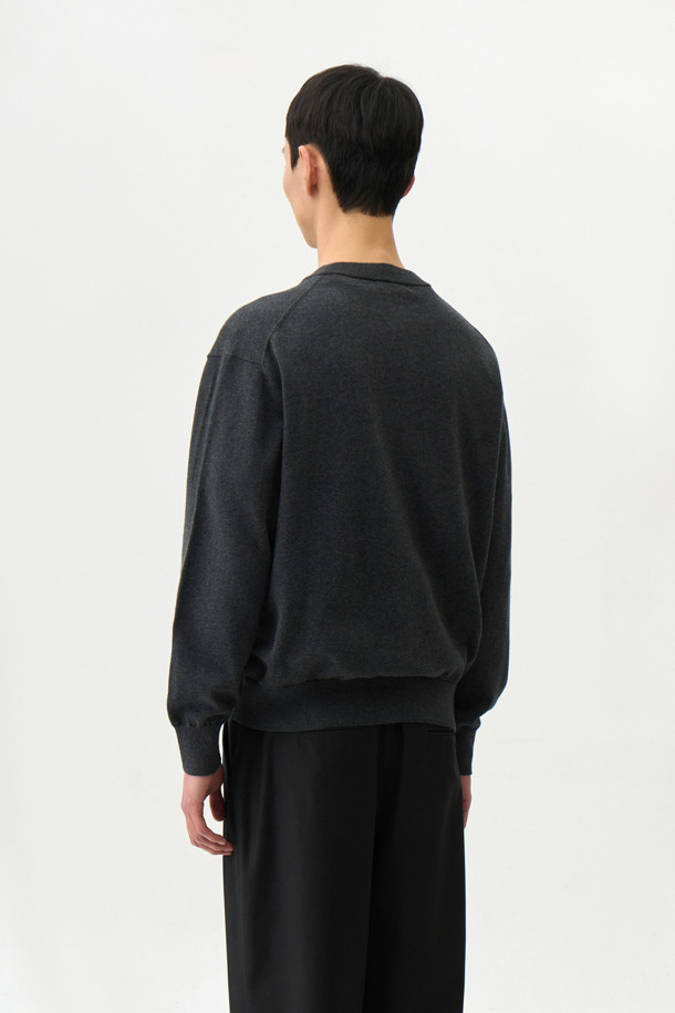 24/7 series - 가디건 - HIGHGAUGE ROUND NECK CARDIGAN (247)