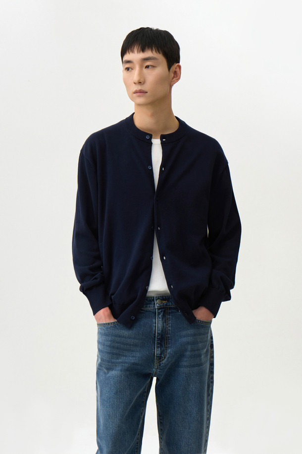 24/7 series - 가디건 - HIGHGAUGE ROUND NECK CARDIGAN (247)