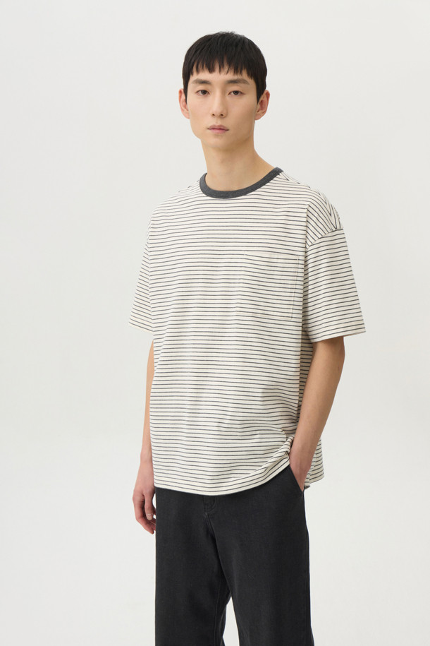 24/7 series - 반팔티셔츠 - USA COTTON 20's STRIPE TEE