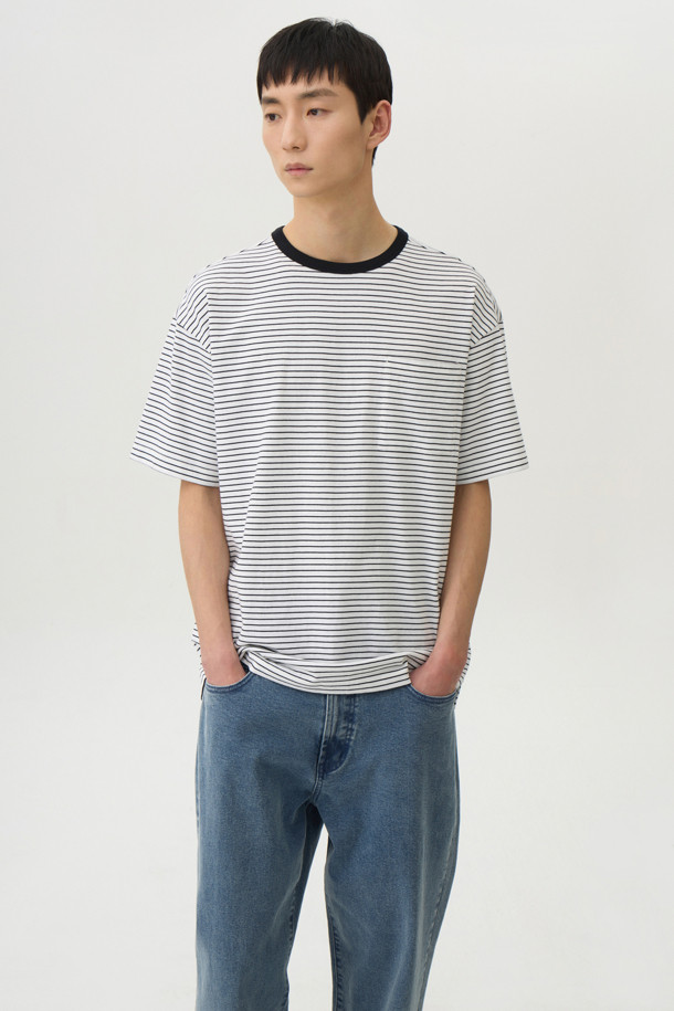 24/7 series - 반팔티셔츠 - USA COTTON 20's STRIPE TEE