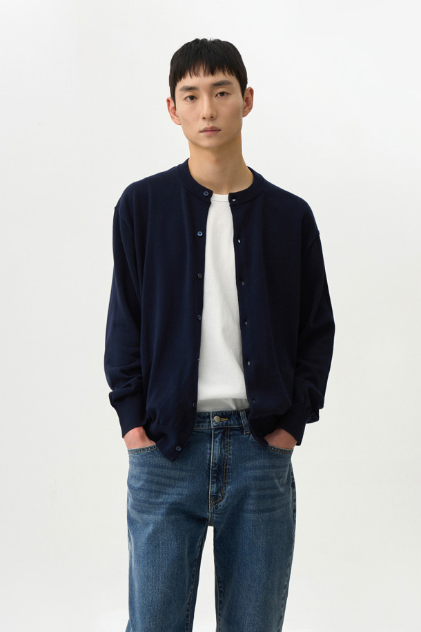 24/7 series - 가디건 - HIGHGAUGE ROUND NECK CARDIGAN (247)