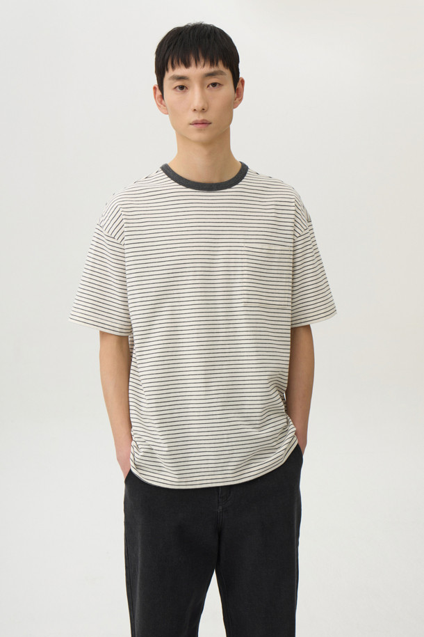 24/7 series - 반팔티셔츠 - USA COTTON 20's STRIPE TEE