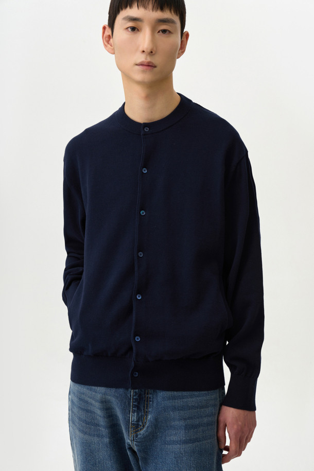 24/7 series - 가디건 - HIGHGAUGE ROUND NECK CARDIGAN (247)