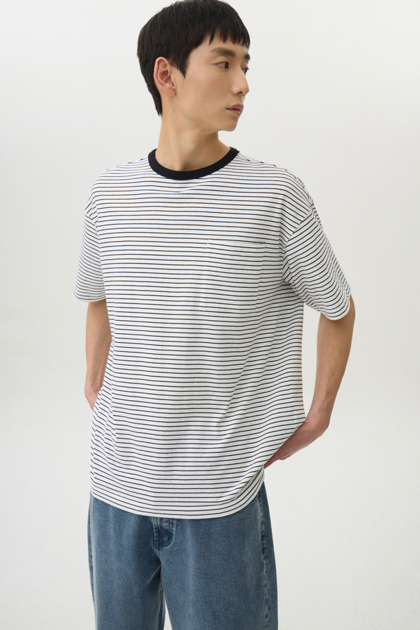 24/7 series - 반팔티셔츠 - USA COTTON 20's STRIPE TEE