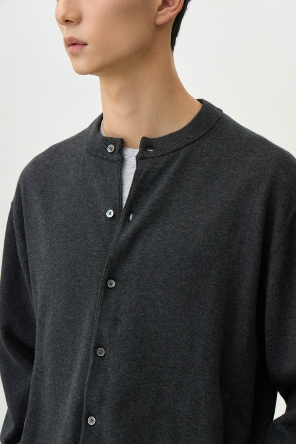 24/7 series - 가디건 - HIGHGAUGE ROUND NECK CARDIGAN (247)