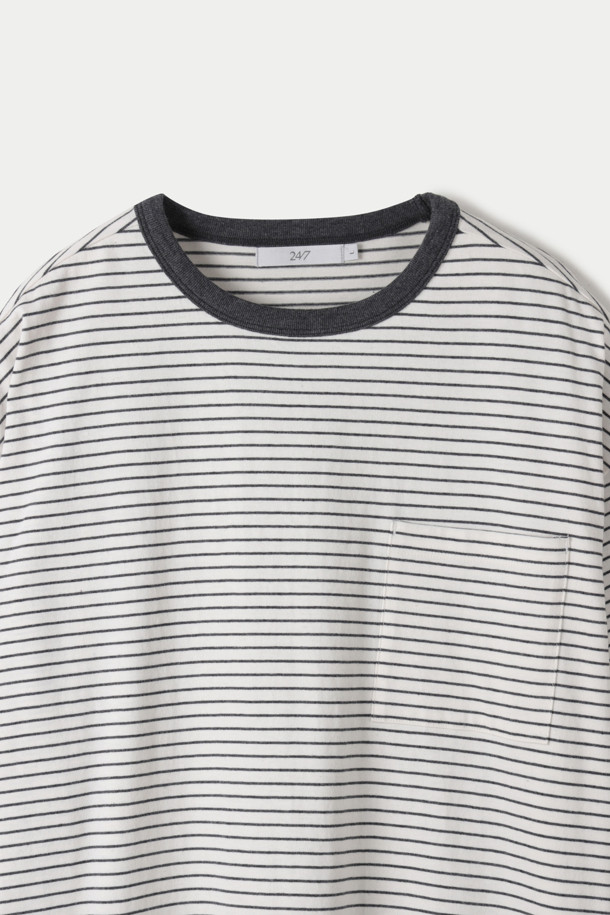 24/7 series - 반팔티셔츠 - USA COTTON 20's STRIPE TEE