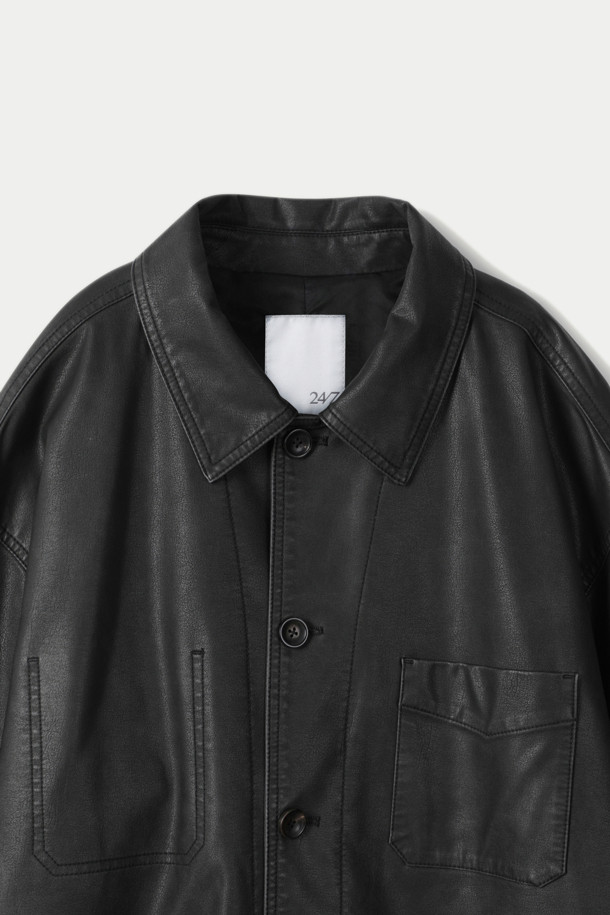 24/7 series - 블루종/점퍼 - LEATHER FRENCH WORK JACKET (247)