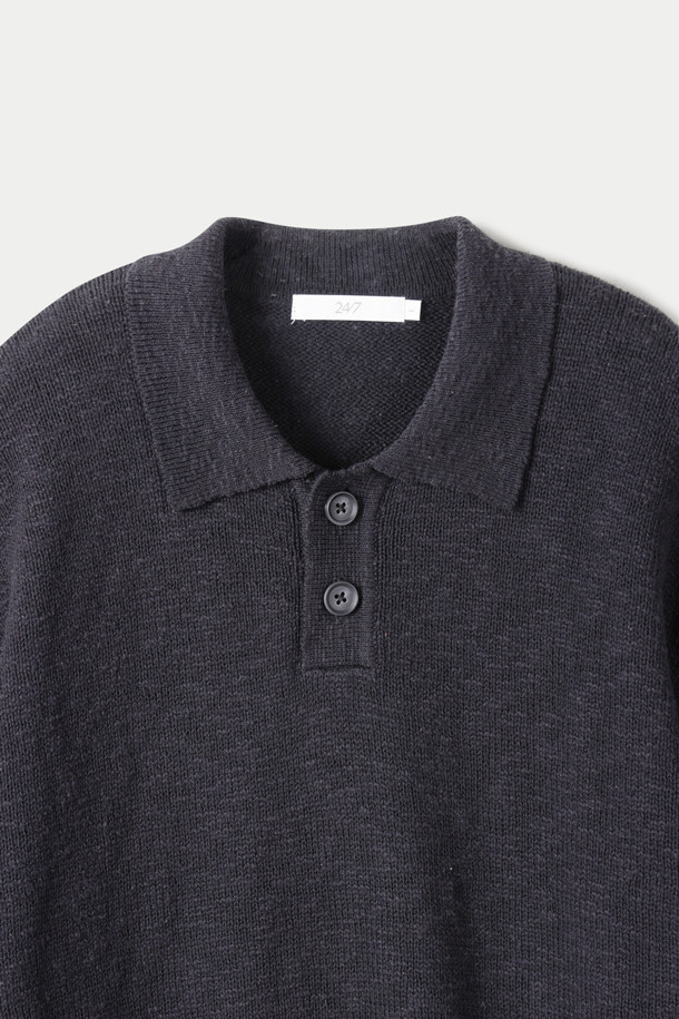 24/7 series - 스웨터 - CROCHE COTTON COLLAR KNIT (247)