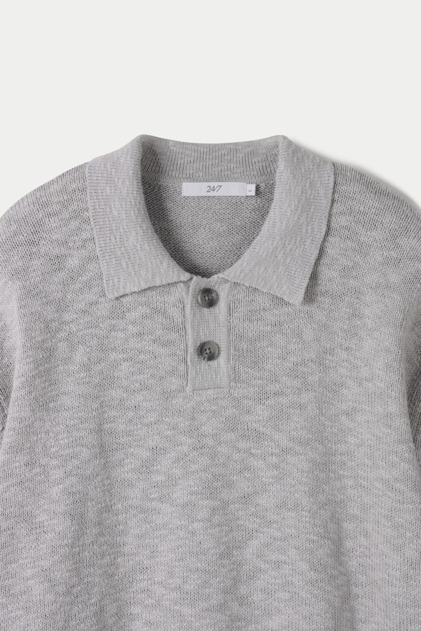 24/7 series - 스웨터 - CROCHE COTTON COLLAR KNIT (247)