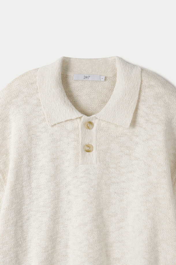 24/7 series - 스웨터 - CROCHE COTTON COLLAR KNIT (247)