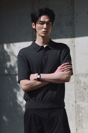 HIGHGAUGE COTTON COLLAR KNIT (247)